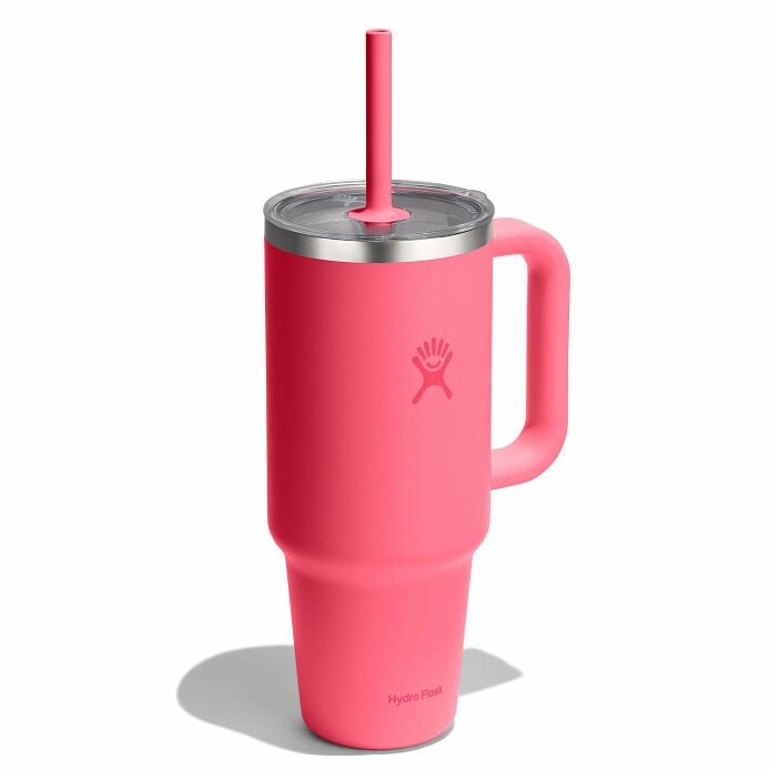 40-oz-travel-tumbler-y3 tt40pscc668-40-oz-travel-tumbler-clear-lid-popstar-pink-angled.jpg